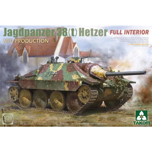 Jagdpanzer 38(t) Hetzer w/Interior Mid Production German WWII