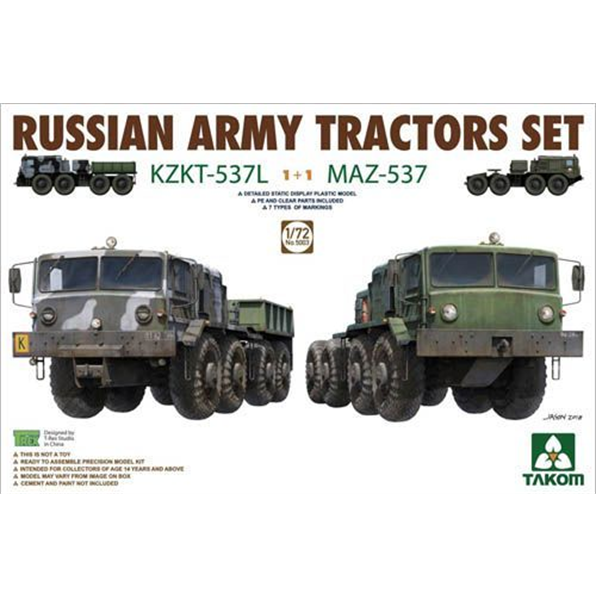Russian Army Tractors KZKT-537L and MAZ-537 1+1