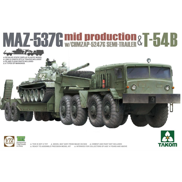 MAZ-537G w/ChMZAP-5247G Semi-Trailer Mid-Production and T-54B