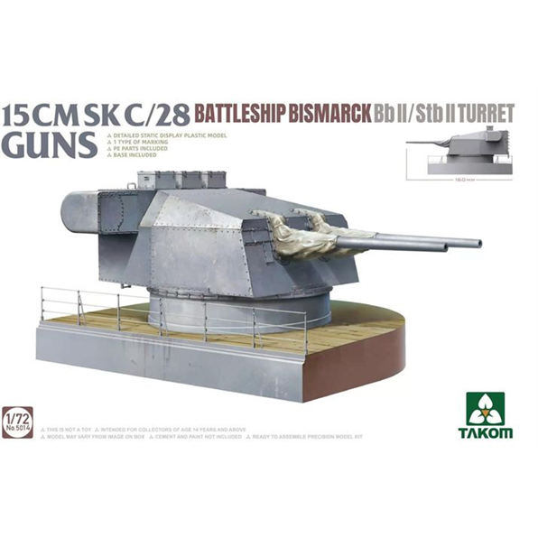 Bismarck Turret 15cm SK C/28 Gun Bb II/Stb II