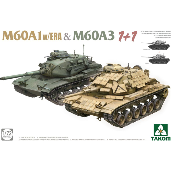 US M60A1 w/ERA and M60A3 1+1 ca.1980s