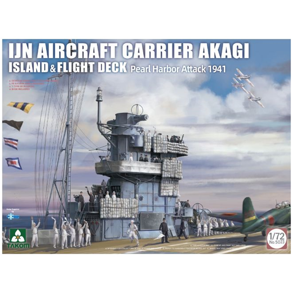 IJN Aircraft Carrier Akagi Island and Flight Deck Pearl Harbor 1941