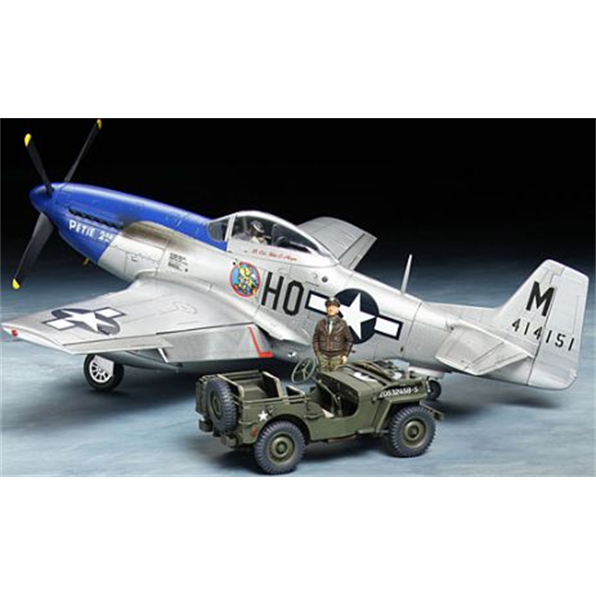 North American P-51D Mustang and 1/4-ton 4x4 Light Vehicle Set