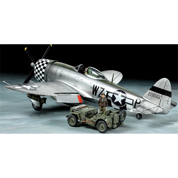 Republic P-47D Thunderbolt 'Bubbletop' and 1/4-Ton 4x4 Light Vehicle Set