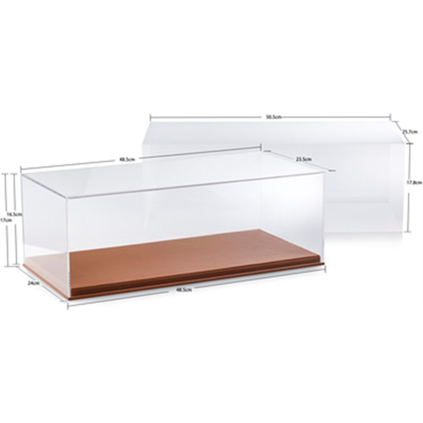 Top Marques 1:12 Display Case Brown Base (48.5 x 24 x 16.5 CM)