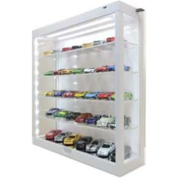 Display Case 5 Layer w/LED Lights White White Background
