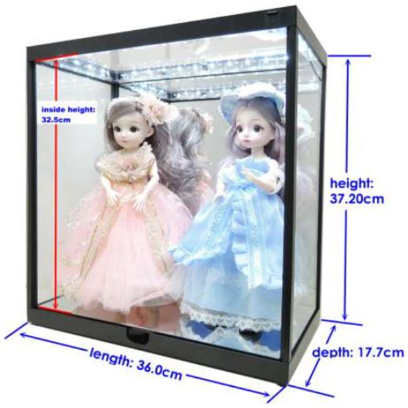 Led Show Case for 1/6 Figures Black (Mirror Back Wall)