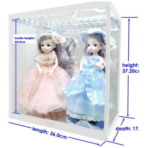 Led Show Case for 1/6 Figures White (Mirror Back Wall)