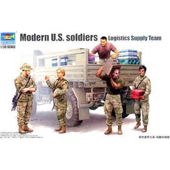 Modern US Soldiers Logistics Supply Team