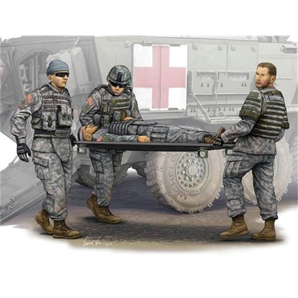 Modern US Army Stretcher Ambulance Team (4 Figures)