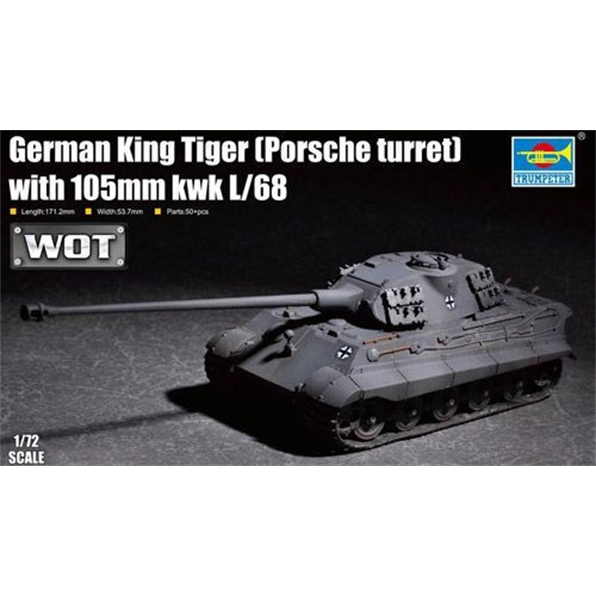 German King Tiger (Porsche Turret) w/ 105mm KwK L/68