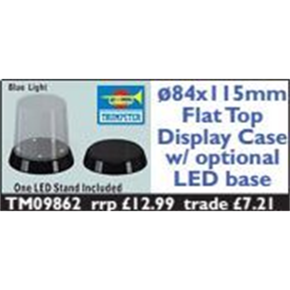 84x115mm Flat Top Display Case w/ opt LED