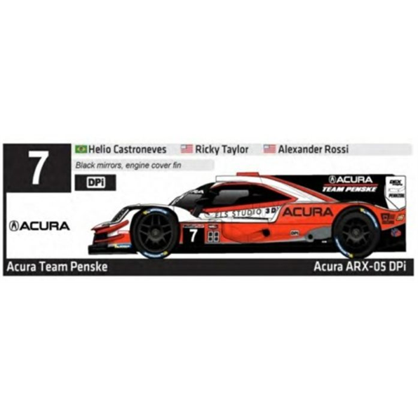 Acura DPI ARX-05 #7 2019 Daytona 24hr 3rd Place Acura Team Penske