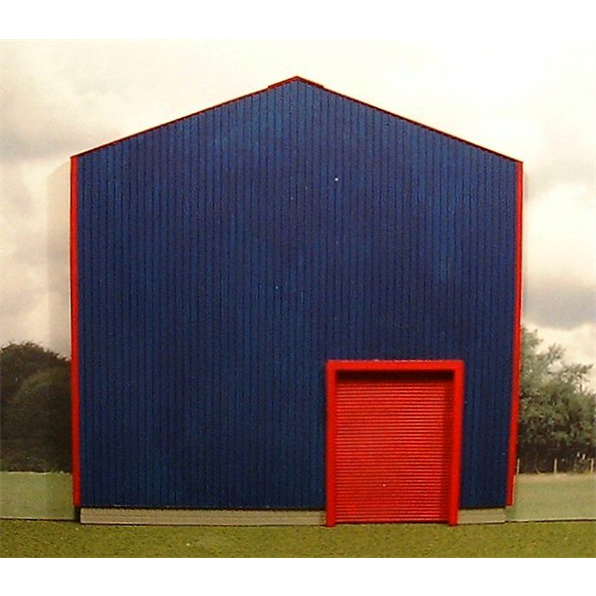 Building Front 7 (Low Relief Larger Modern Industrial Unit with Pitched Roof, 6.5mm)