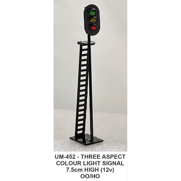 Three Aspect Signal Lamp 7.5cm OO/HO