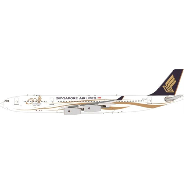 Airbus A340-313 Singapore Airlines 9V-SJE 50th Anniversary w/Stand