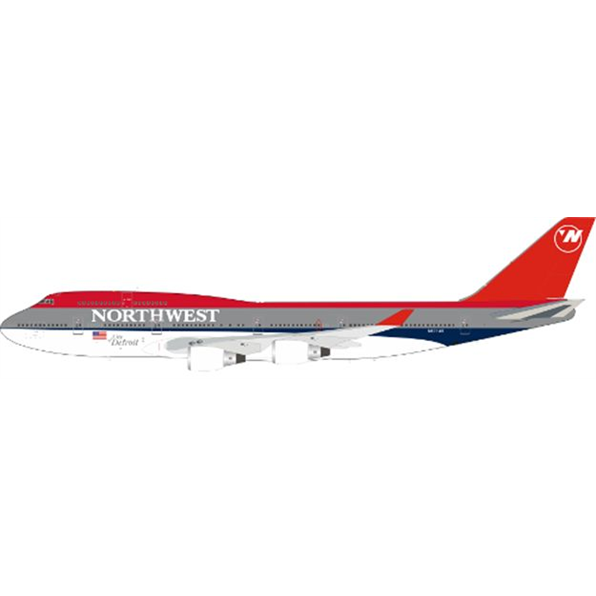 Boeing 747-400 Northwest Airlines N671US City of Detroit with Stand
