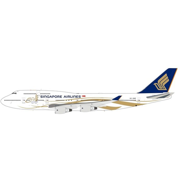 Boeing 747-400 Singapore Airlines 9V-SMZ 50th Anniversary w/Stand