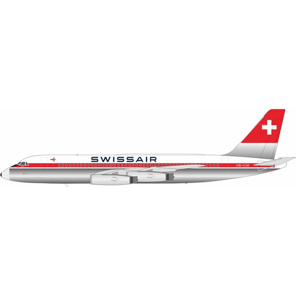Convair 880M (22M-3) Swissair HB-ICM Polished w/Stand