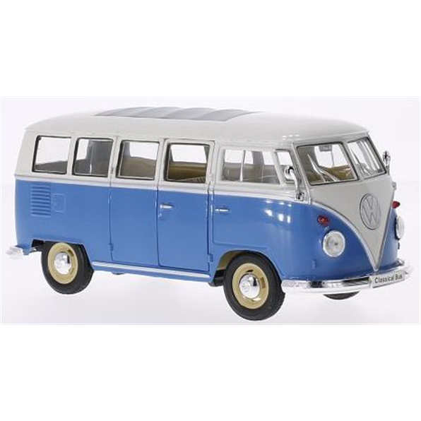 VW T1 Bus 1962 - Blue/White (1:24)