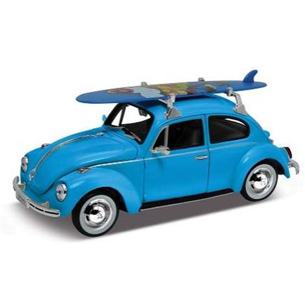 VW Beetle C/W Surf Board - Lt Blue