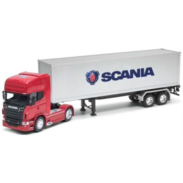 Scania R 730 w/Container Trailer Red Silver