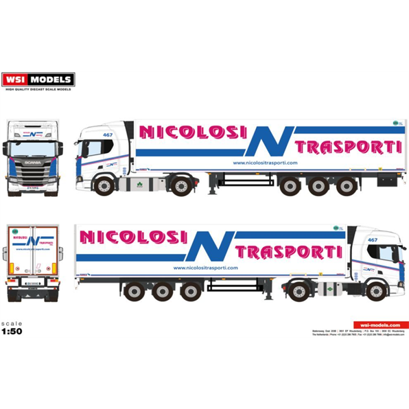 Scania R Highline CR20H 4X2 Reefer Trailer 3 Axle 'Nicolosi Trasporti'