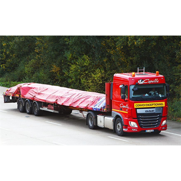 DAF XF Space Cab 4X2 Megatrailer Flatbed 3 Axle 'Transports Capelle'