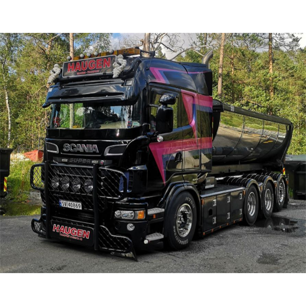 Scania R6 Highline 8X4 Riged Truck Hooklift System + Container 'Haugen'