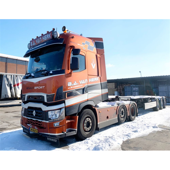 Renault Trucks T High 6X2 Twinsteer 3 Axle + 40ft Container 'BA van Herk'
