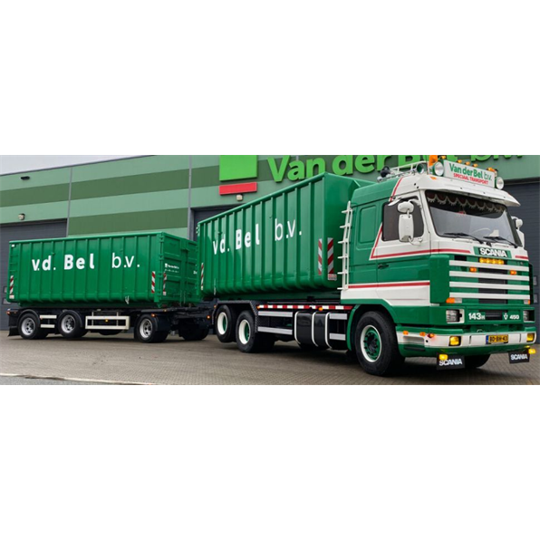 Scania 3 Streamline 6x2 Tag Axle Truck Drawbar w/Hooklift + Container 40M3