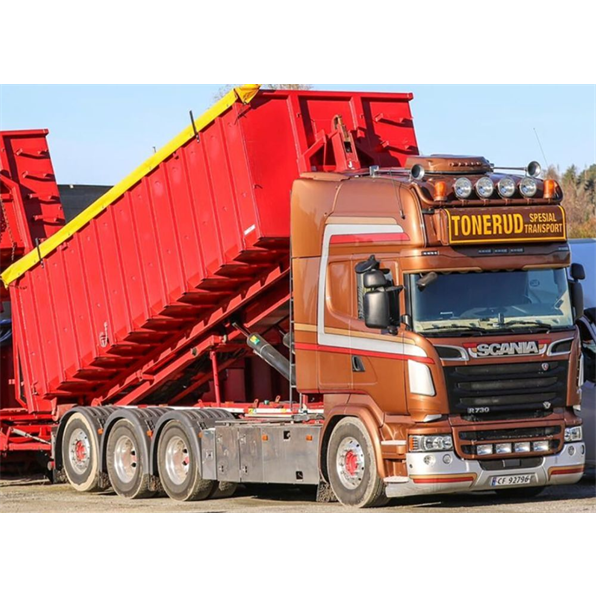 Scania R6 Topline 8x4 Riged Truck w/Hooklift + Container 40M3 'Tonerud'