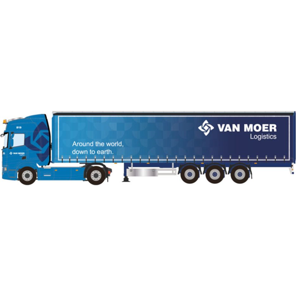 Scania R Highline CR20H 4x2 Curtainside Trailer 3 Axle 'Van Moer'