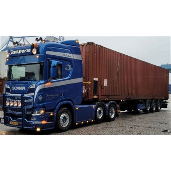 Scania R Highline CR20H 6x2 Twinsteer Container Trailer w/40ft Container Jaspers