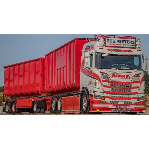 Scania R Normal 6x2 Tag Riged Drawbar w/Hooklift + Container 40M3 'Bob Peeters'