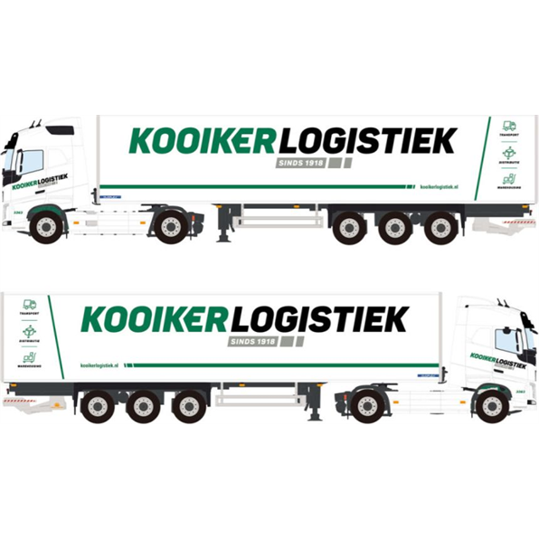 Volvo FH4 Globetrotter 4x2 Box Trailer 3 Axle Kooiker