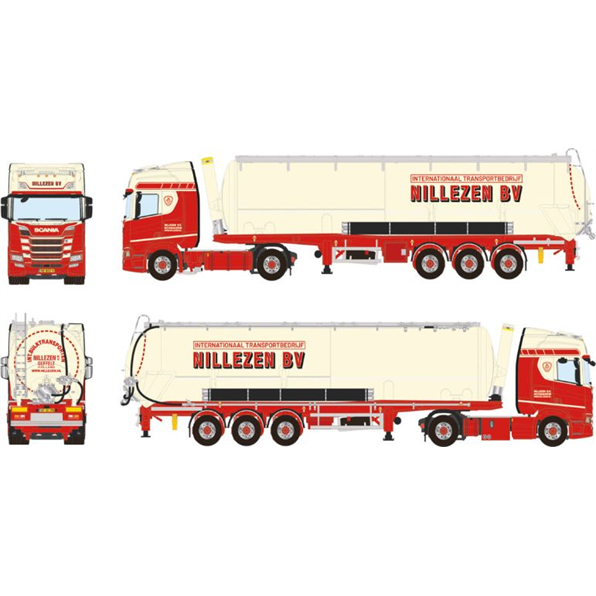 Scania R Highline CR20H 4x2 Tipper Bulk Trailer 3 Axle Nillezen Transport