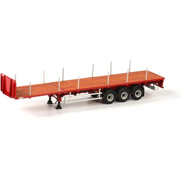 Flatbed Trailer 3 axle - Red