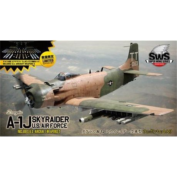 A1 J Skyraider USAF with Weapons Plastic Kit
