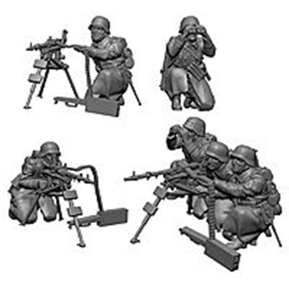 German Machine Gun w/Crew Winter Uniform