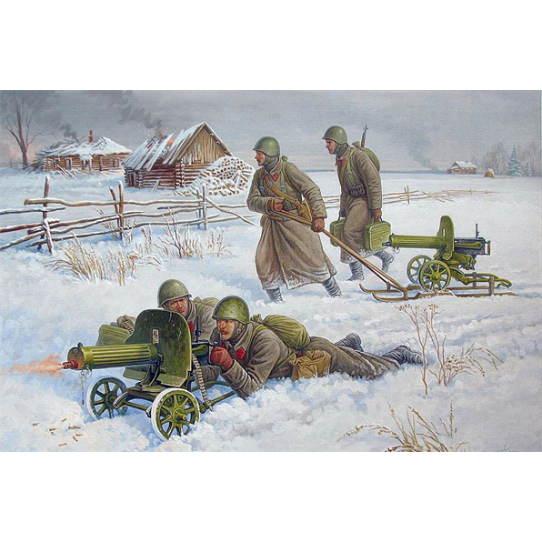 Soviet Machine-gun w/Crew Winter Uniform